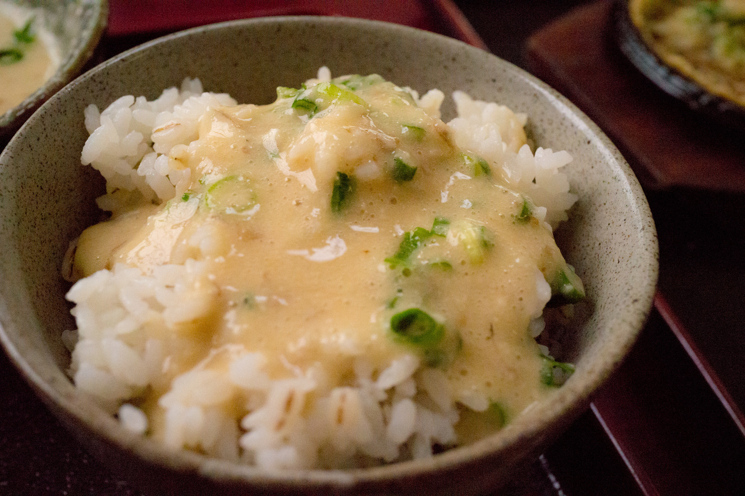 掛川の「いも汁処本丸」で自然薯を食べる