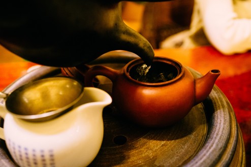 海悦楼茶坊にて