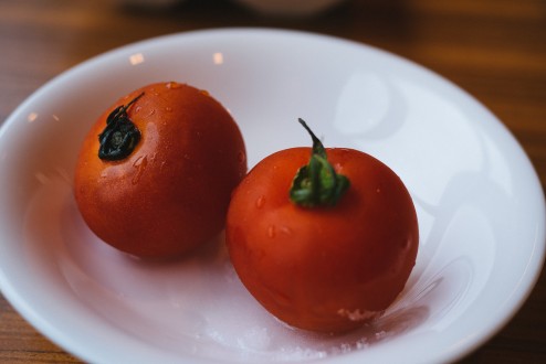 朝採れのトマト