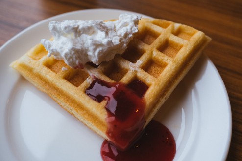ワッフルもおいしかった・・朝から贅沢