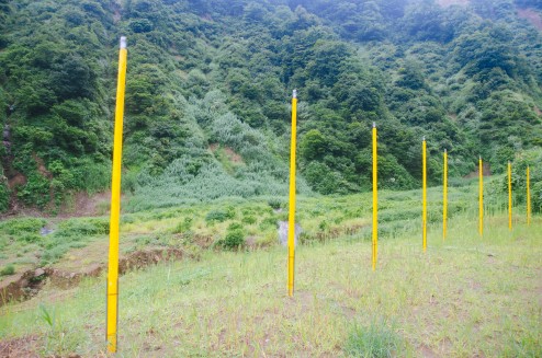 土石流のモニュメント