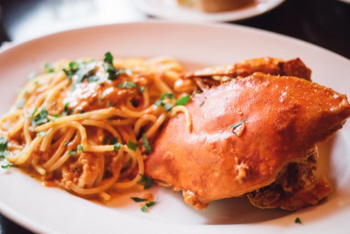 渡り蟹のパスタ