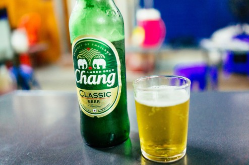 たまにはビールも飲む