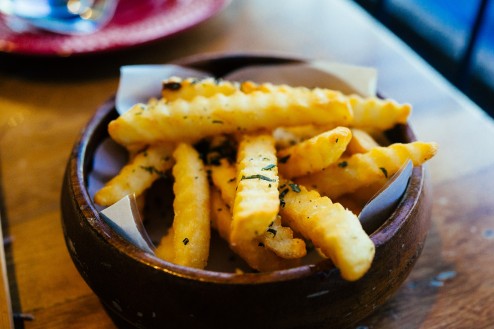 フライドポテトもビールにあうんだな
