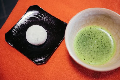 見学後にお茶とお団子