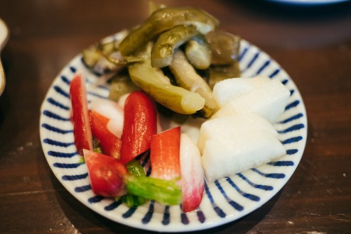 この、お漬け物が美味しかった
