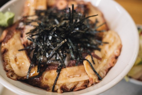 煮蛸の丼もうますぎ