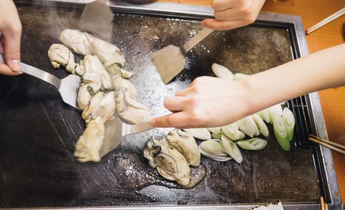 牡蠣のバター炒め