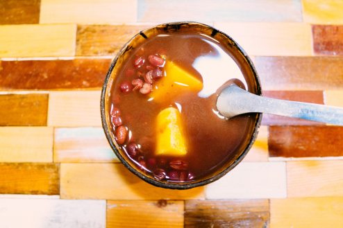 ぜんざいのような紅豆湯