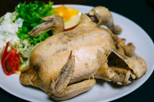 そしてメインの蒸し鶏！